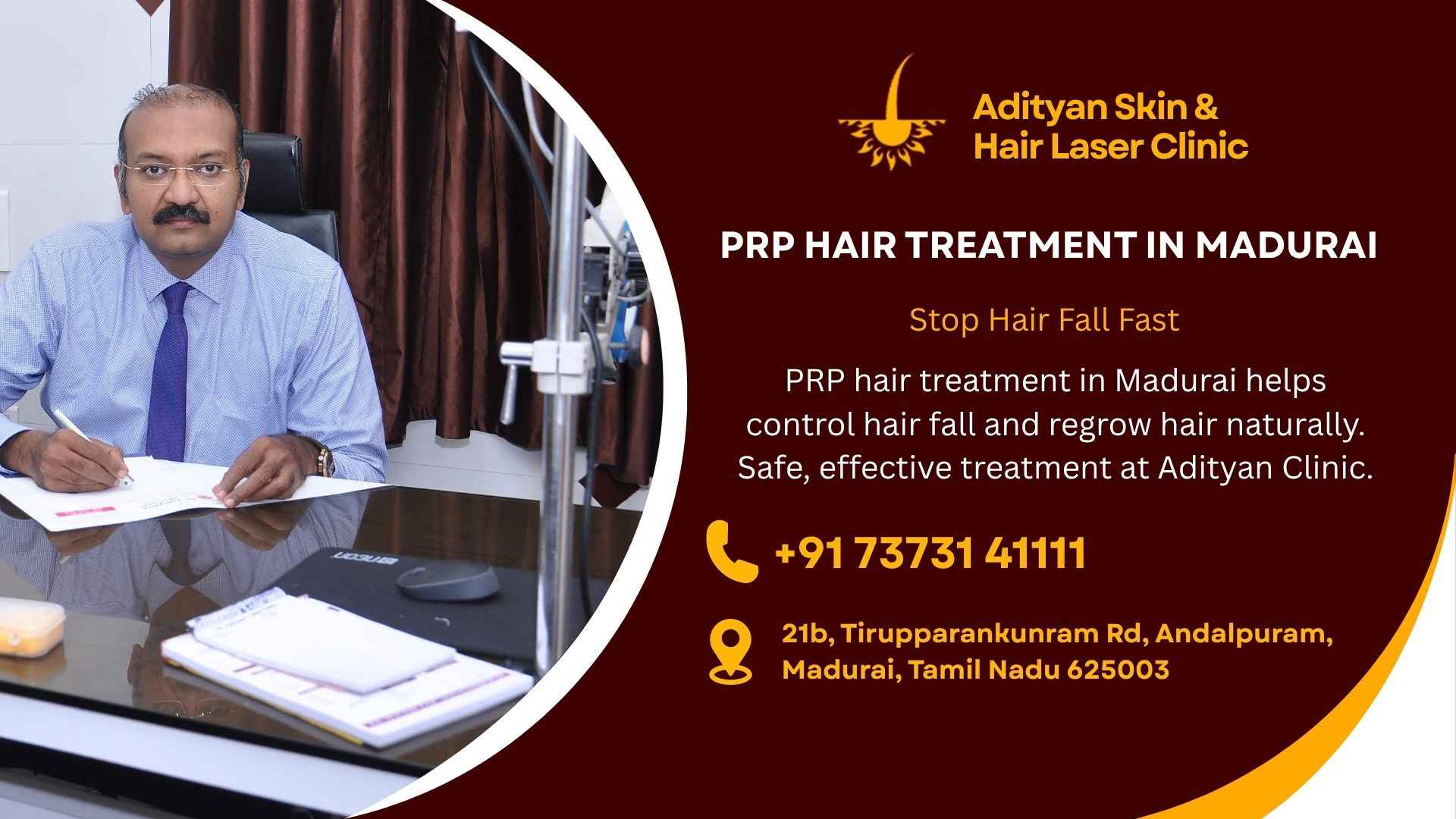 Read more about the article Stop Hair Fall Fast with PRP Hair Treatment in Madurai